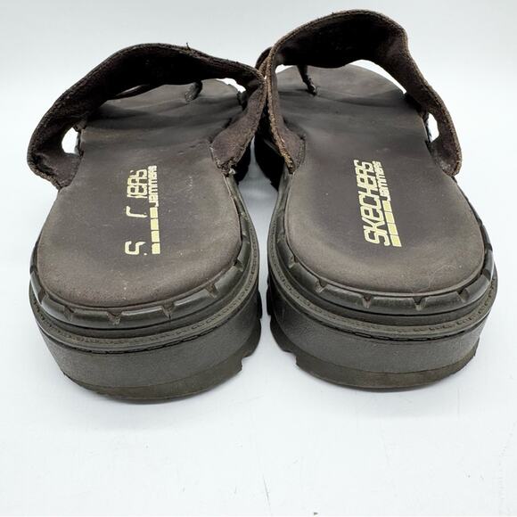 Vintage Y2K Men's Chunky Skechers Jammer Retro Strappy Slide Sandals Brown 9 - Picture 8 of 15